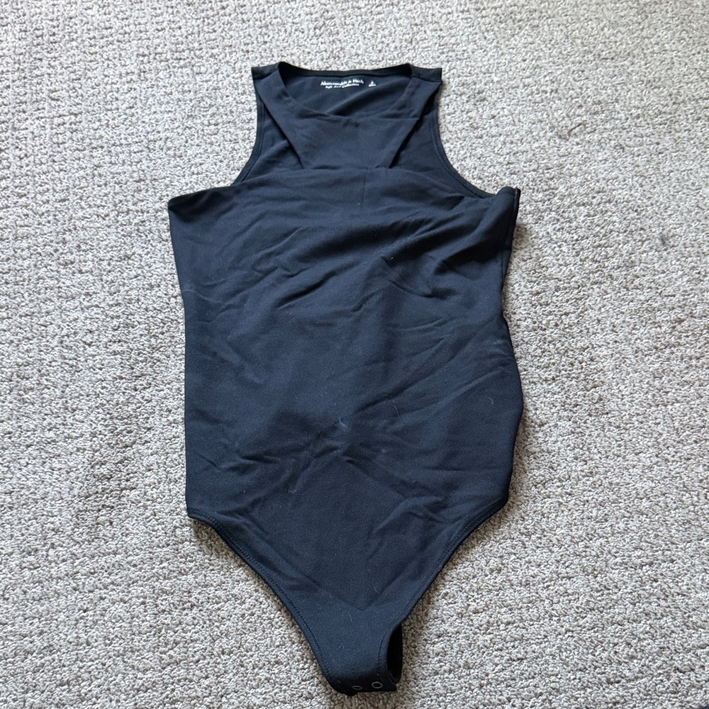 Abercrombie & Fitch Black Tank Bodysuit